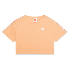 Kappa Women S 222 Banda Baua T Shirt Peach Pink Blush Feature