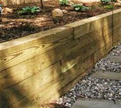 Image Result For 6x6 Pressure Treated Retaining Wall Inexpensive Retaining Wall Ideas Wood Retaining Wall Retaining Wall Design
