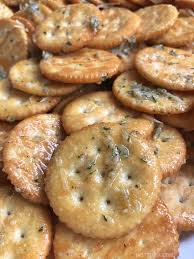 Zesty Baked Ritz Crackers Recipe Cracker Recipes Snack Mix Recipes Recipes