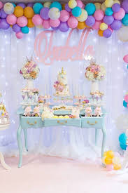 Magical Pastel Unicorn Party 1st Birthday Pretty My Party Unicorn Themed Birthday Party Unicorn Birthday Decorations Birthday Decorations