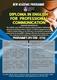 Visi mewujudkan program studi komuniksasi terbaik di indonesia yang sesuai dengan kebutuhan industri dan mampu bersaing dengan program diploma lainnya di asean secara profesional. Apbuitmmelaka On Twitter To All Spm2017 Leavers If You Have Interest To Pursue Your Studies In Englishprofessionalcommunication Lg120 Diploma Programme Is The Best For You Dm Us For More Details Uitm Eskuitm2018
