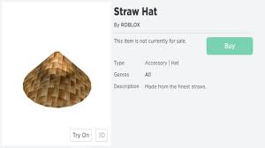 Rip Roblox Straw Hat Youtube