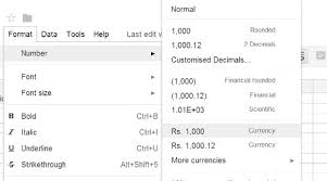 How To Get Your Own Countrys Currency Format In Google Doc