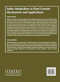 Sulfur Metabolism in Plant Growth: Mechanisms and Applications:  Hendrickson, Sasha: 9781639895007: Amazon.com: Books