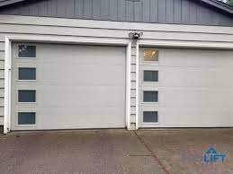 Contemporary Garage Doors With Etched Windows Garage Doors Garage Door Windows Contemporary Garage Doors