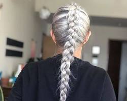 Image de Braided Long Grey Hair