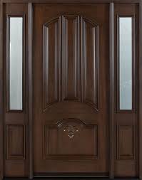 Interesting Brown Theme Main Door Design With Beautiful Handmade Carving Door Panels Decorating Inspirat Wood Exterior Door Single Door Design Main Door Design