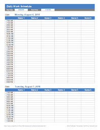 Again, the counta function would've worked in this. Download The Daily Work Schedule For Multiple Employees From Vertex42 Com Daily Schedule Template Work Schedule Schedule Template