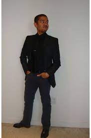Men S Gray Zara Blazers Black H M Shirts Silver Uniqlo Pants Black Zara Ties Blacs Black On Black On Duckie Brown By Dinoray Chictopia