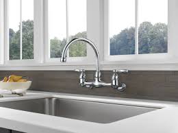 two handle wall mounted kitchen faucet