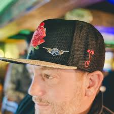 Rose/Bolt Wings Pin ~ Electric Blue