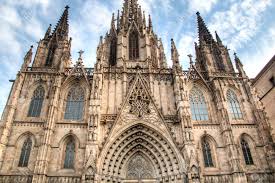Barcelona cathedral in barcelona city. The Gothic Catholic Cathedral In Barcelona Spain Built In 1298 Stock Photo Picture And Royalty Free Image Image 46708808
