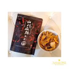 Sichuan hot & spicy fish skin 四川麻辣鱼皮. Yunique Mall Oyu Snacks 1 Salted Egg Fish Skin 100g Facebook