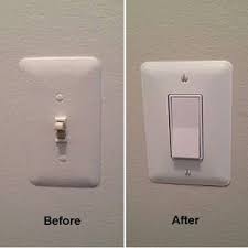Maybe you would like to learn more about one of these? Replace An Old Wall Switch With A Stylish Rocker Switch Light Switch Covers Diy Diy Home Repair Updating House