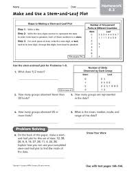 Stem And Leaf Plot Worksheets 8th Grade Worksheets Practices Worksheets 2nd Grade Reading Worksheets