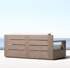 63 Marbella Teak Luxe Sofa Weathered Teak Wooden Lounge Chair Outdoor Furniture Plans Weathered Teak