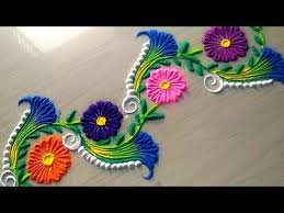 How To Make Easy And Simple Unique Border Rangoli Designs By Jyoti Rathod Rangoli Festival Rangol Rangoli Designs Free Hand Rangoli Design Easy Rangoli Designs