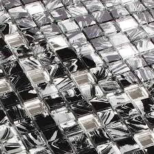Bei abholung in der werkstatt und barzahlung erhalten sie 20% rabatt auf den listenpreis. Heimwerker Glasmosaik Fliesen Mosaik Mirror Black Spiegel Effekt 1 5 X 1 5 Cm Bodenbelage Fliesen