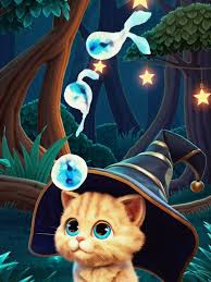 Wizard Kitten in the Enchanted Forest! 🪄🐾🌲 🐱✨ With a tiny hat, a  magical staff, and sparkling spells, this wizard kitten roams the enchanted  forest, casting charms and brewing potions! Will it summon ...