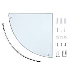 Find bathroom shelves and organise your bathroom with style. Amazon Com Vdomus Bathroom Tempered Glass Corner Shelf Stainless Steel Shower Shelf With Rail Updated Home Improvement
