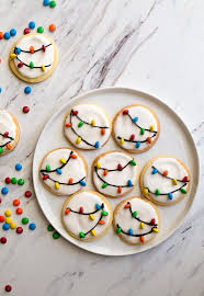 Work with half of dough at a time; Christmas Lights Cookies With Royal Icing Dessert For Two
