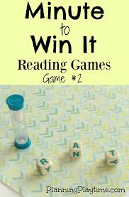 Minute To Win It Reading Game 2 Planning Playtime Reading Games Family Literacy Night Reading Games For Kids
