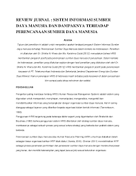Informasi lebih lanjut dapat menghubungi jurnal.ft@ugm.ac.id. Contoh Jurnal Sistem Informasi Manajemen Sumber Daya Manusia Jurnal Indonesia