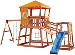 For a kids playhouse, wooden options really are the best! Amazon Com Play Sets Playground Equipment Little Tikes Play Sets Playground Equipme Toys Games