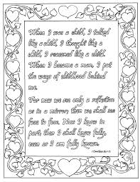 Check out our 1 corinthians 13 4 7 selection for the very best in unique or custom, handmade pieces from our shops. Coloring Pages For Kids By Mr Adron Printable 1 Corinthians 13 11 12 Coloring Page The Love Chapter