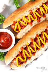 Hot dog on a stick's cult following and place in pop culture was the inspiration for the line as the brand's iconic striped uniforms are frequently featured in movies and television. Low Carb Keto Hot Dog Buns Recipe Wholesome Yum