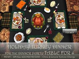 Vary the herbs or add a little white wine for a different take so the family never gets bored. Second Life Marketplace Mesh Turkey Dinner For Dinner Party Table For 4