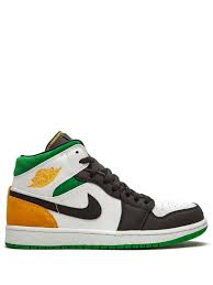 Shop White Black Jordan Air Jordan 1 Mid Oakland Sneakers With Express Delivery Farfetch