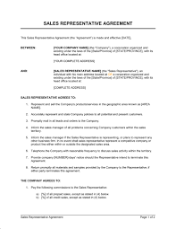 representation agreement template advertising sales representation ...
