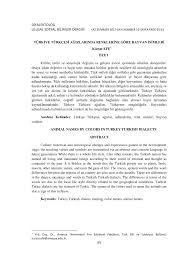 Pdf Turkiye Turkcesi Agizlarinda Renklerine Gore Hayvan Isimleri