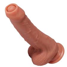 Dildo with foreskin