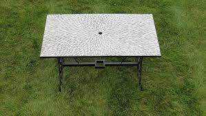 Amazon Com Rectangle Concrete Patio Dining Table Oval Mosaic Patio Lawn Garden Patio Dining Table Stone Mosaic Mosaic
