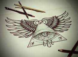 Tattoo Wings Eye Blackandwhite Triangle Drawing Art Inspiration All Seeing Eye Tattoo Evil Eye Tattoo Eye Tattoo