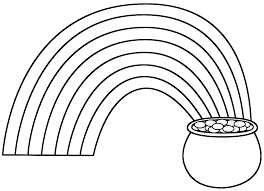 Rainbow And Pot Of Gold Coloring Page St Patrick S Day Coloring Home Coloring Pages Nature Gold Clipart Coloring Pages