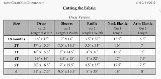 Pillowcase Dress Size Chart Length And Width Www