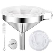 American metalcraft ssd65 mesh strainer, double stainless steel, 13 l. Buy Kitchen Funnel For Filling Bottles 304 Stainless Steel Food Funnels With Strainer And 200 Mesh Filter Metal Funnel Set For Transferring Canning Oil Coffee Online In Italy B08mqqgqyv