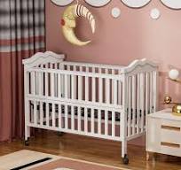 Eco-friendly Solid Wooden Baby Crib With Wheels - Clafbebe