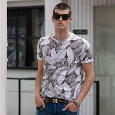 From slogan t shirts to coolest prints, buy mens. Buy Negizber 2021 New Summer Leaf Printed T Shirts Men O Neck 100 Cotton Short Sleeved Men S T Shirt Summer Male Tops Tee Shirts And View Our Huge Collection Of Graphic Designed T Shirts Apparel