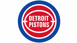 A wordmark pistons in white with black and teal trim and detroit in white at the bottom. Detroit Pistons Logo And Symbol Meaning History Png