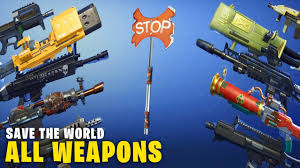 Hear are a few of my guns they are available to buy if you would like any. Fortnite All Weapons In Save The World Showcase Every Founder Weapons Youtube