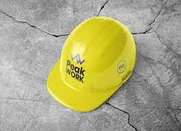 Free Construction Safety Hard Helmet Hat Cap Mockup Psd Helmet Hat Helmet Construction Safety