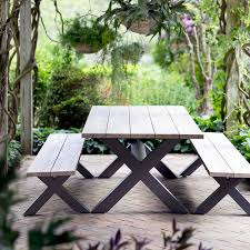 Cross Teak Picnic Table Terrain Outdoor Picnic Tables Diy Picnic Table Picnic Table Bench