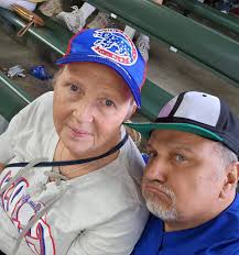 Rays fan from Illinois, in Denver, cheering