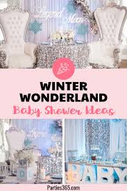 Add a touch of glitter to your glasses, plates and napkins in pink or blue to get the spirit. Inspiration For A Winter Wonderland Baby Shower Parties365