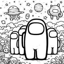coloring page among us