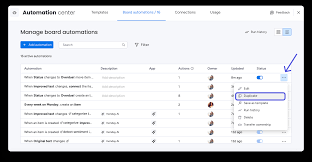 Monday.com automation builder